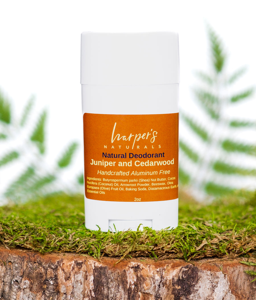 Harper's Naturals Aluminum Free Deodorant has eliminated all toxic ingredients and substitute natural ingredients. Without the aluminum it stops blocking the sweat glands in releasing the sweat and toxins in our body. And it is safe for kids use too.