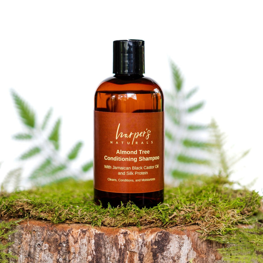 Harper's Naturals Almond Tree Conditioning Shampoo it gently cleanses hair, restores hair suppleness and shine and leaves hair feeling light and soft.
