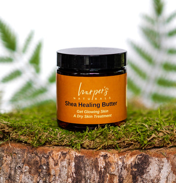 Harper's Naturals Shea Healing Butter is great for dry skin, eczema, and psoriasis. The butter can also be used on twists and coils for the hair.