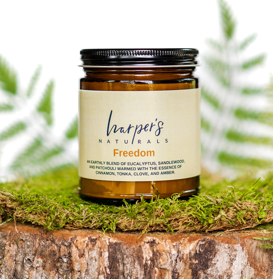 Harper's Naturals Soy Wax Candle is a natural, renewable resource. It is a biodegradable and cleans up with plain old soap and water. Has a lower melting point than paraffin wax and because of this, soy candles will burn slower or longer than paraffin candles.